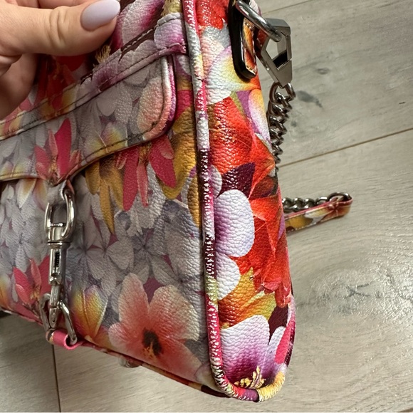 Rebecca Minkoff floral cross body bag on chain and leather - Picture 13 of 17